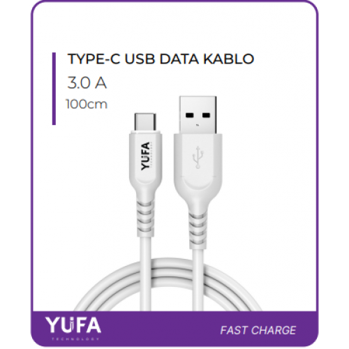 3.0 A TYPE-C TO USB DATA VE ŞARJ KABLOSU