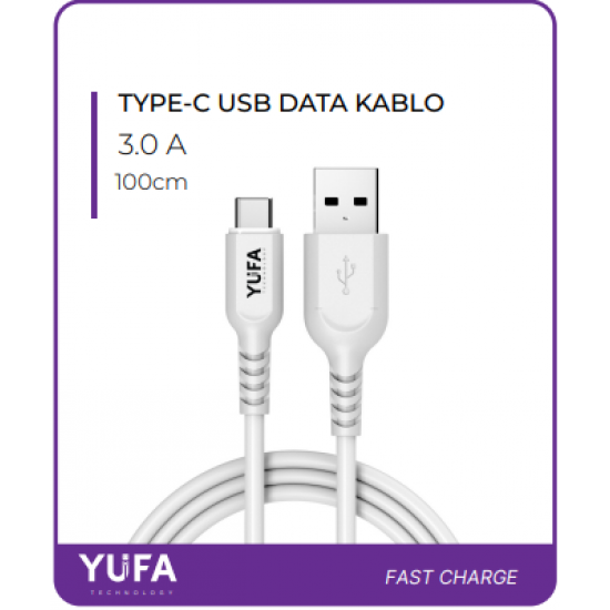 3.0 A TYPE-C TO USB DATA VE ŞARJ KABLOSU