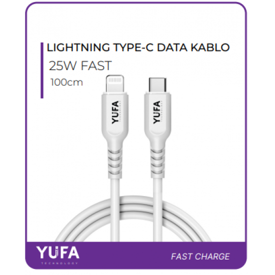 25 W LIGHTNING TO TYPE-C ŞARJ KABLOSU
