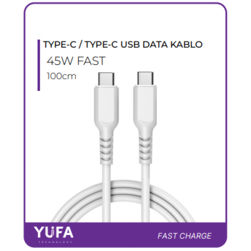 45 W TPYE-C TO TPYE-C ŞARJ KABLOSU