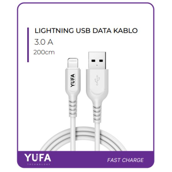 3.0 LIGHTNING TO USB DATA VE ŞARJ KABLOSU 200 CM